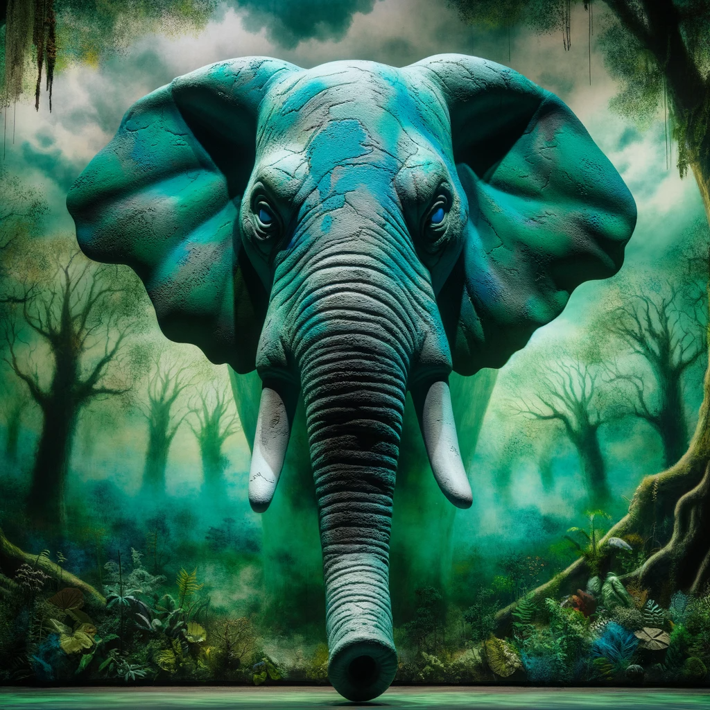 Illustration für "Turquoise Elephant" in den Kammerlichtspielen